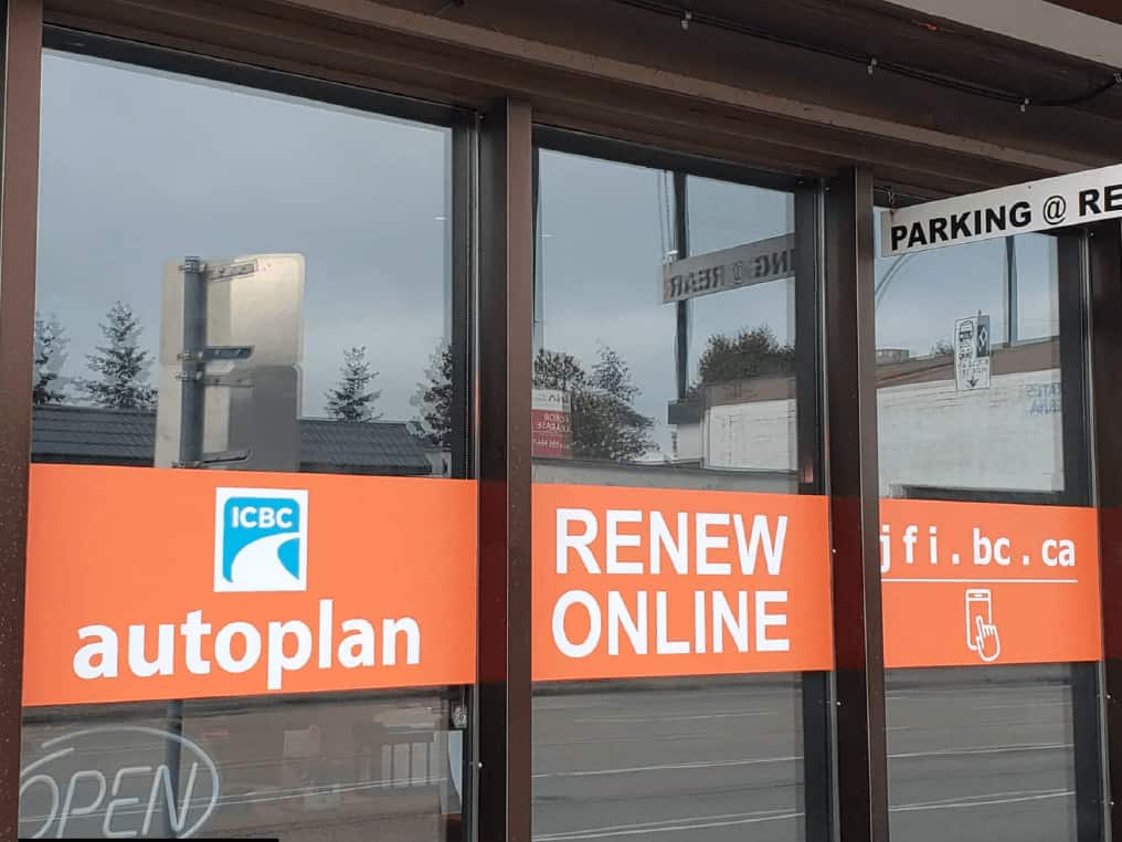 Business storefront window decals