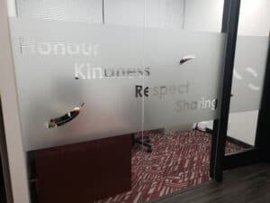 Honour Kindness Respect Sharing window graphics