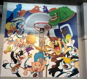 Space Jam wall mural