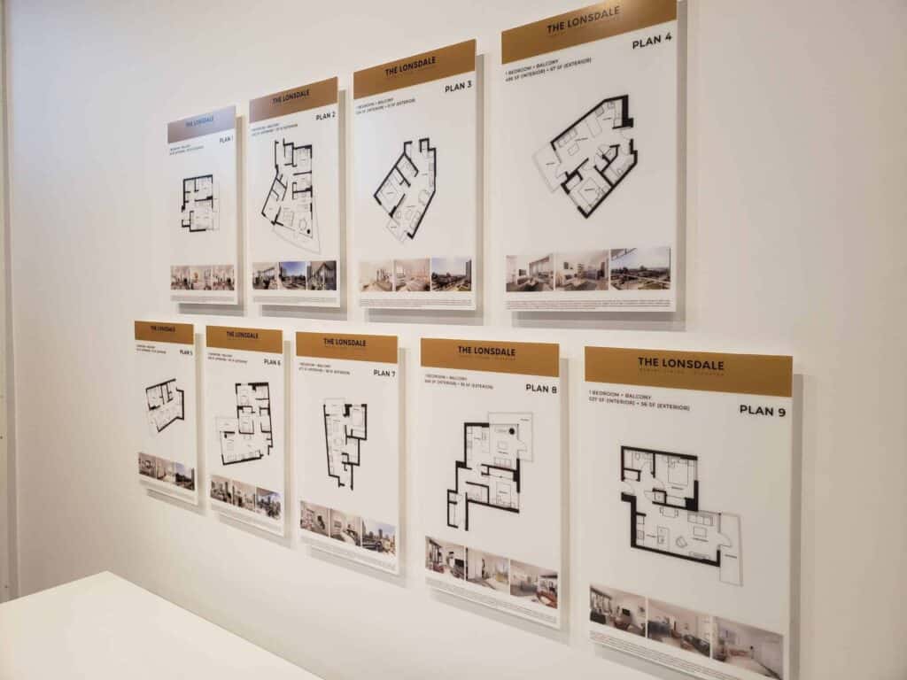 Raised Floorplans printed on White Acrylic