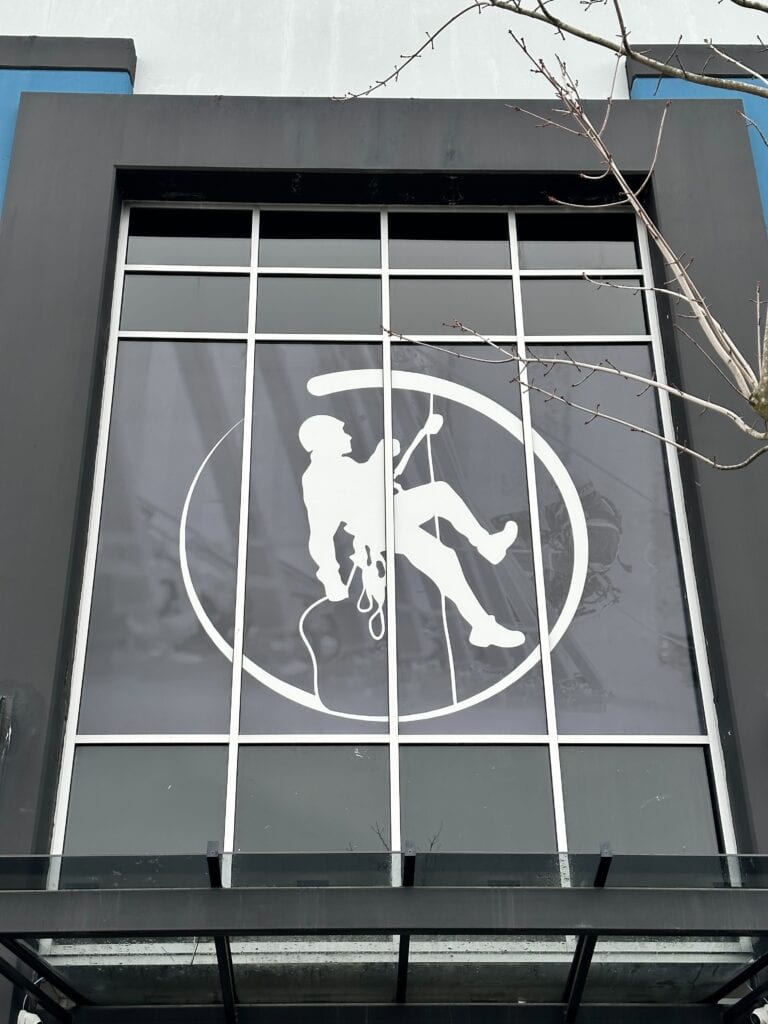 Outdoor decorative window graphics