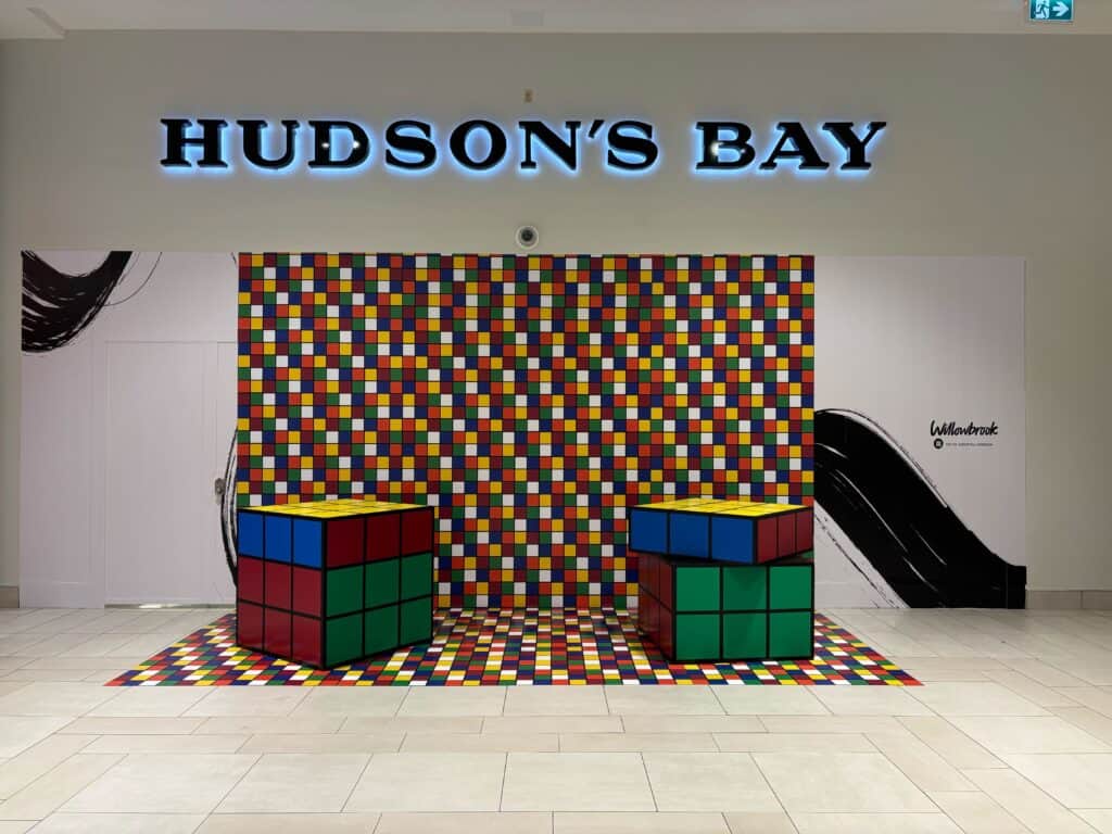 Wall mural and floor graphic